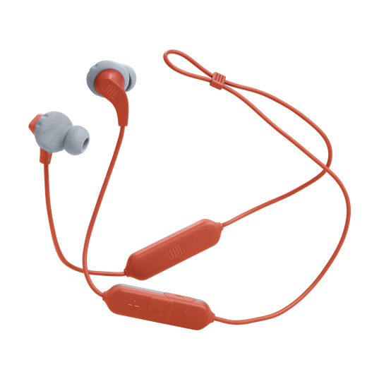 JBL Endurance Run 2 Wireless - Coral Orange - Waterproof Wireless In-Ear Sport Headphones - Detailshot 5